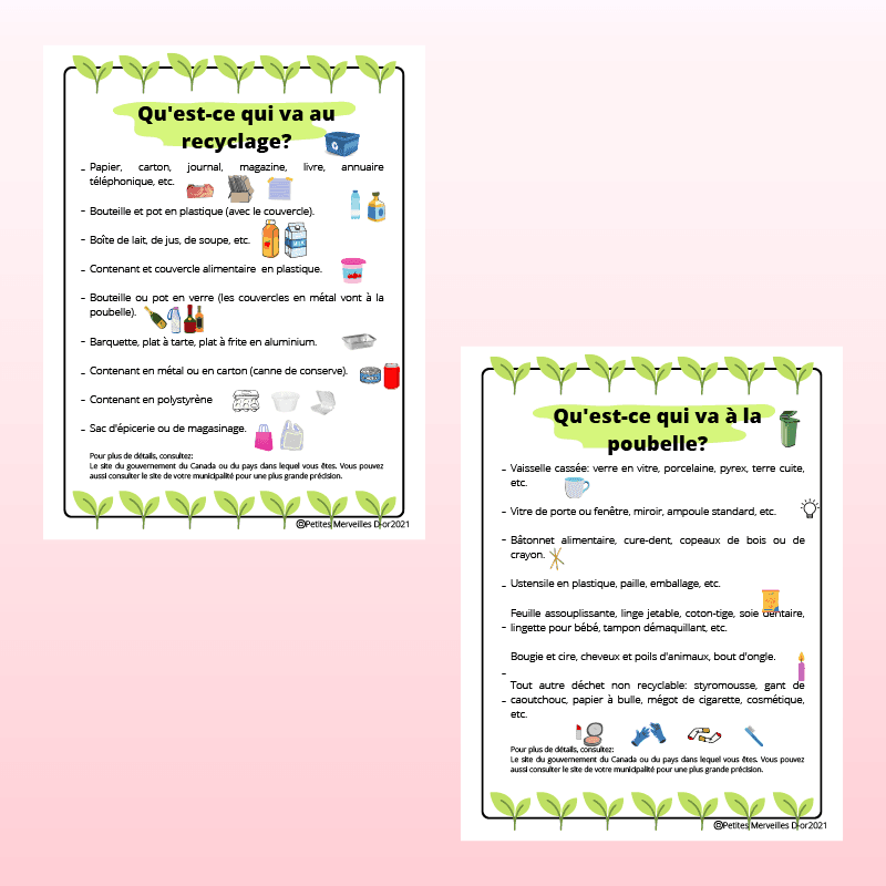 Cahier d'activité environnement pour le tri des déchets, recyclage et compost.