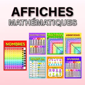 Lot De 4 Posters Tables Mathématiques (Addition, Soustraction, Multiplication, Division) – 42x28 Cm – Éducatif Et Décoratif Pour Chambre Enfant - 10