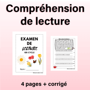 Compréhension de lecture pour les élèves de 1er et 2e année au 2e cycle du primaire.