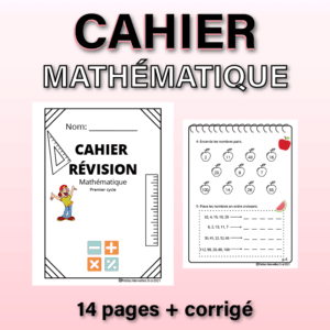 Cahier de révision mathématique 1er et 2e année du primaire.