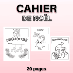 Livre à colorier de dessins de Noël à imprimer.