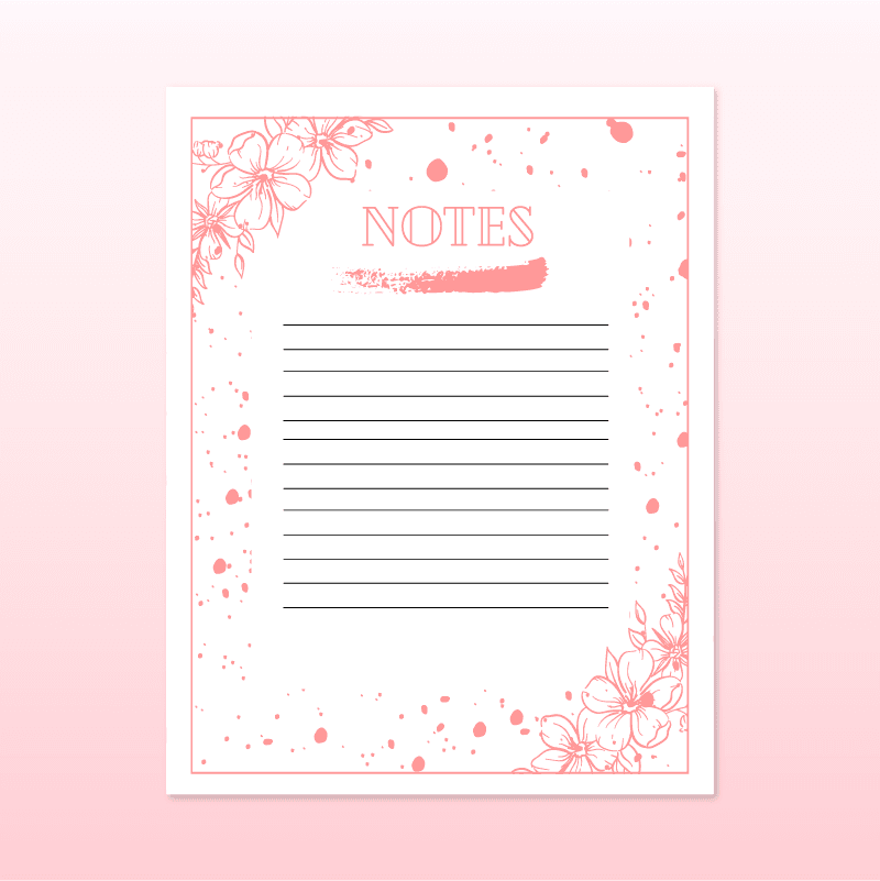 Feuilles de note à imprimer gratuitement pour la classe et le bureau.