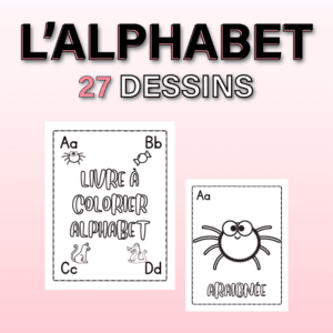 Cahier de dessins pour enfants regroupant l'alphabet à colorier.